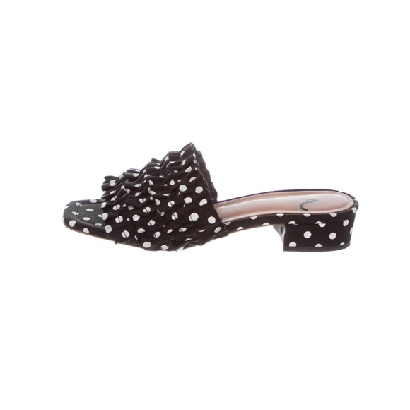 ALEXACHUNG Polka-dot ruffle slides - Picture 3 of 7